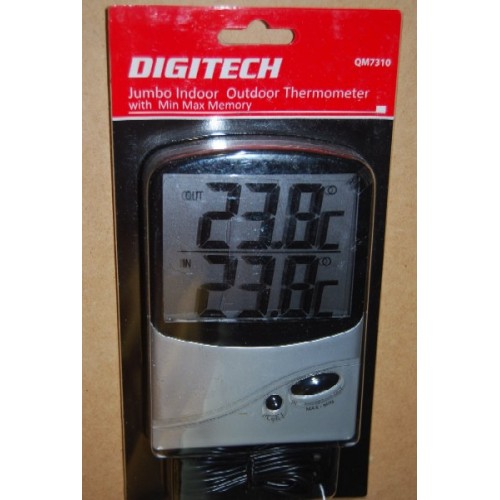 Jumbo Display Inside & Outside Thermometer by Digitech